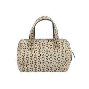 Celine Macadam Handbag Beige Tan Porcelain Leather Italy